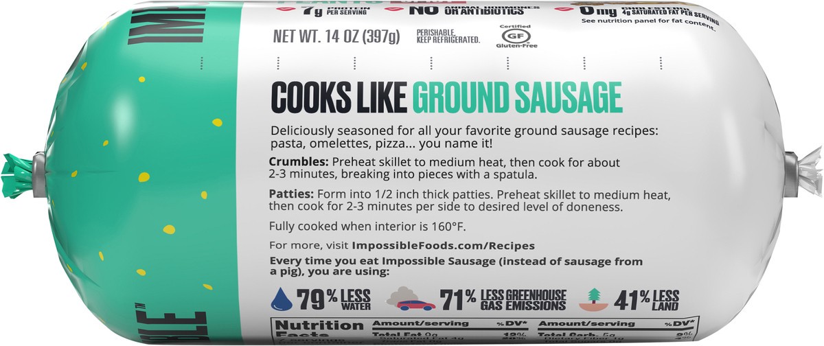 slide 2 of 7, Impossible™ Spicy Ground Sausage Meat From Plants, 14 oz, 14 oz