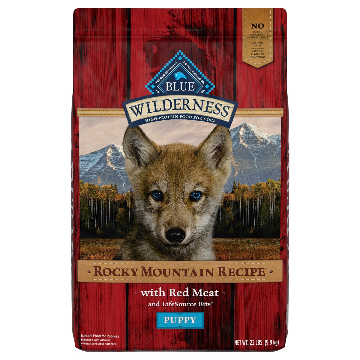 slide 13 of 13, Blue Buffalo Wilderness Rocky Mountain Recipe High Protein, Natural Puppy Dry Dog Food, Red Meat 22-lb, 22 lb