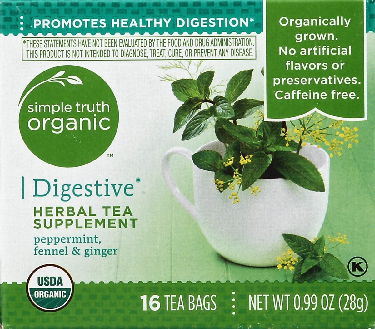 slide 3 of 5, Simple Truth Organic Herbal Tea Supplement - 16 ct, 16 ct