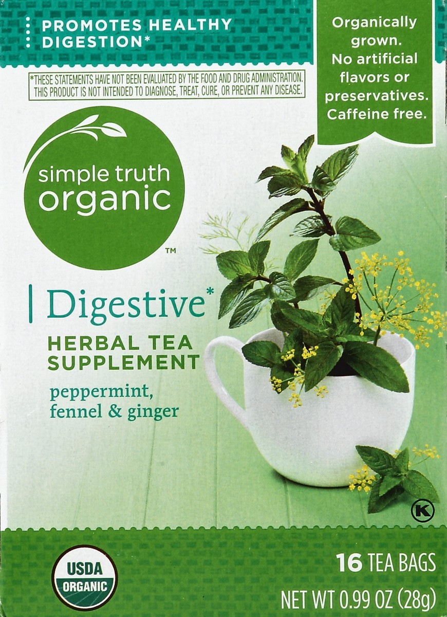 slide 1 of 5, Simple Truth Organic Herbal Tea Supplement - 16 ct, 16 ct