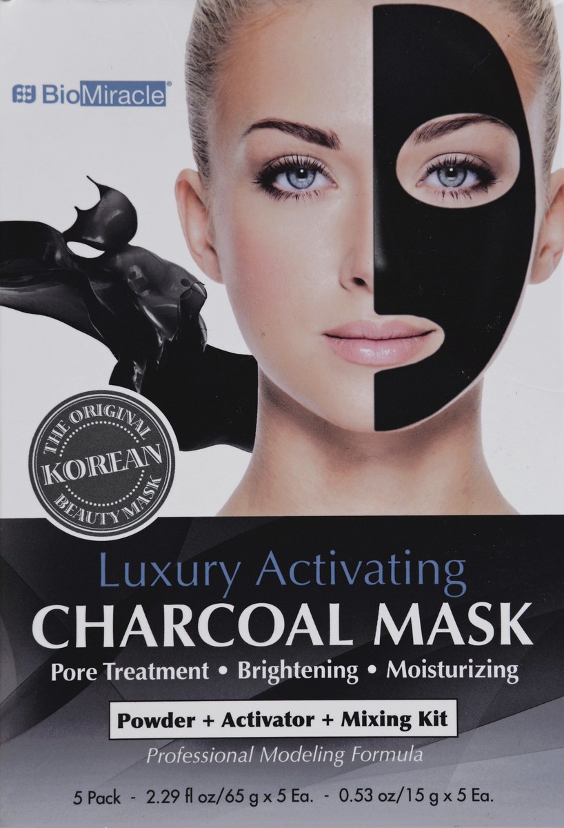 slide 3 of 4, BioMiracle Charcoal Mask 5 ea, 5 ct