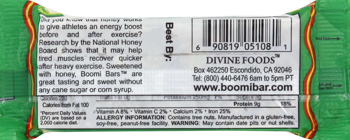 slide 3 of 6, Boomi Bar Breakfast Bar 1.4 oz, 1.7 oz