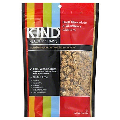 slide 1 of 1, KIND Dark Chocolate & Cranberry Clusters, 11 oz