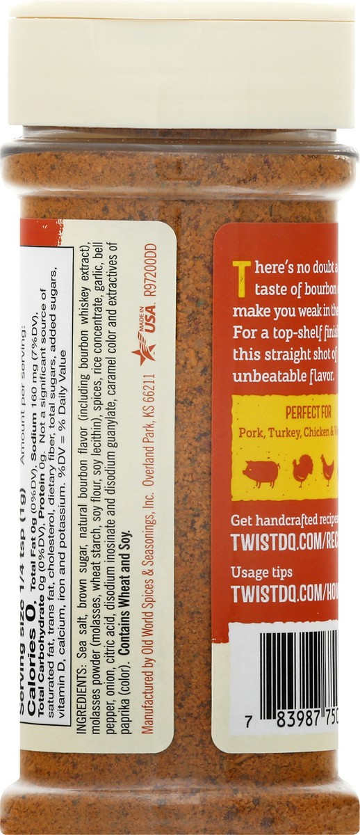 slide 4 of 10, Twist'd Q Seasoning, Wicked Sweet Bourbon, 6.8 oz