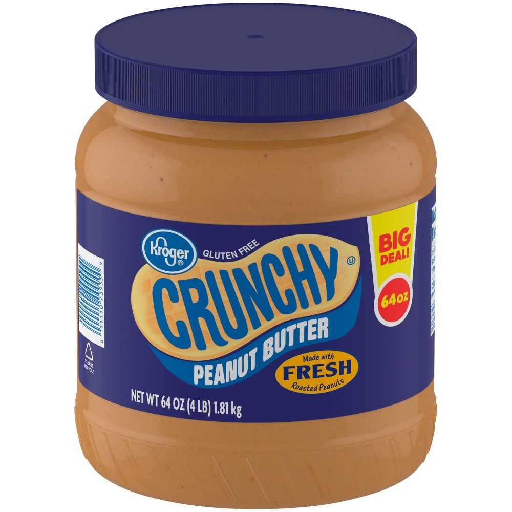 slide 1 of 1, Kroger Crunchy Peanut Butter Gluten Free, 4 lb