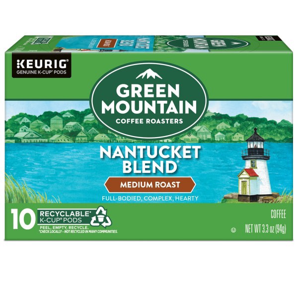 slide 3 of 29, Green Mountain Coffee Roasters Nantucket Blend Keurig Single-Serve K-Cup Pods, Medium Roast Coffee, 10 Count, 10 ct