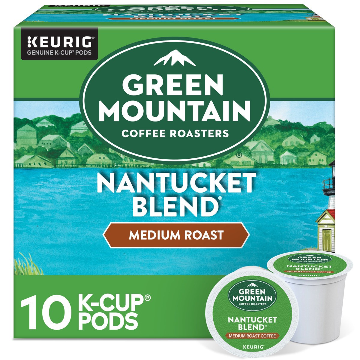 slide 1 of 29, Green Mountain Coffee Roasters Nantucket Blend Keurig Single-Serve K-Cup Pods, Medium Roast Coffee, 10 Count, 10 ct