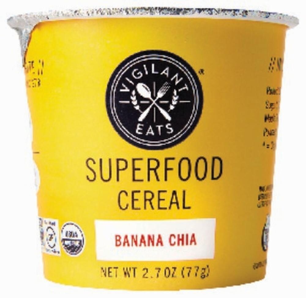 slide 1 of 1, Vigilant Eats Cereal Superfood Banana Chia Organic, 2.7 oz