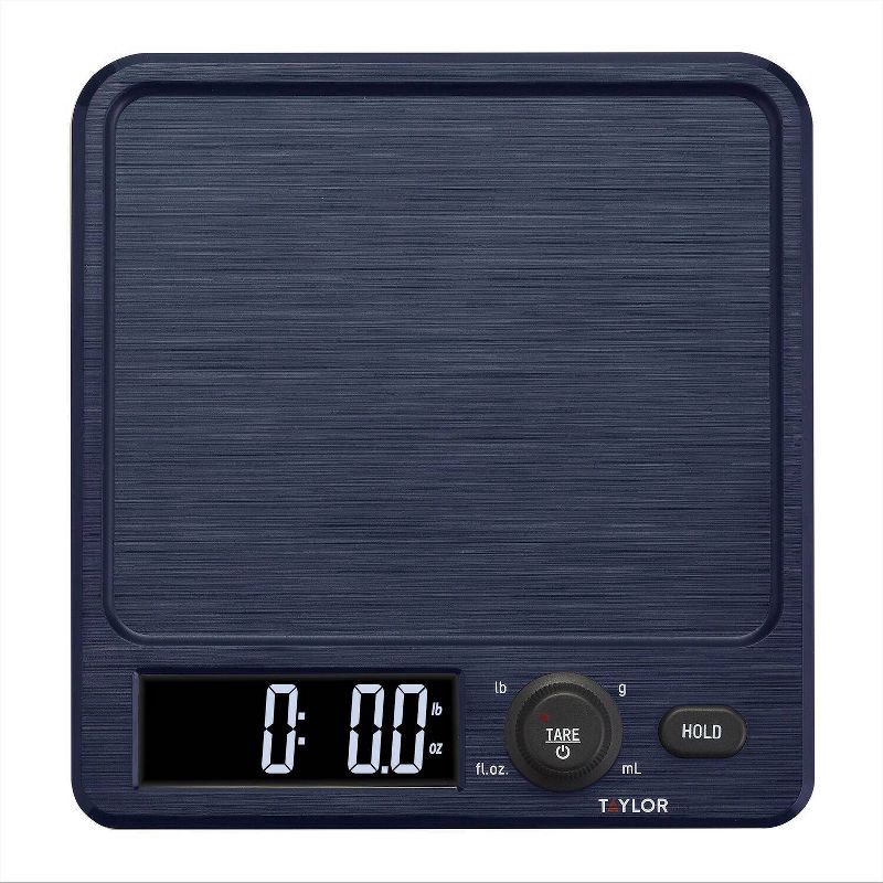 slide 1 of 8, Taylor Antimicrobial Digital Food Scale - Navy Blue, 1 ct