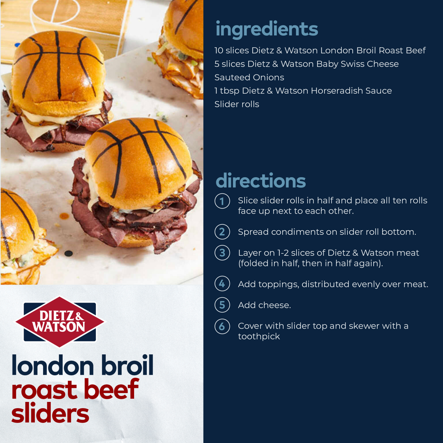 slide 3 of 5, Dietz & Watson Top Round London Broil Roast Beef, per lb