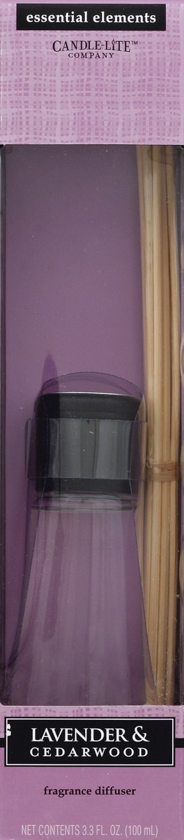 slide 4 of 4, Candle-Lite Essential Elements Lavender And Cedarwood Fragranced Reed Diffuser, 1 ct