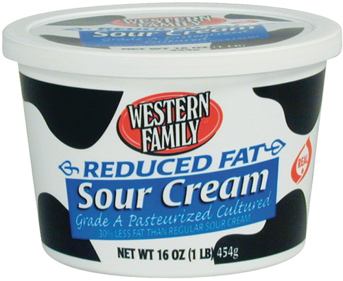 slide 1 of 1, Western Family Light Sour Cream, 16 oz