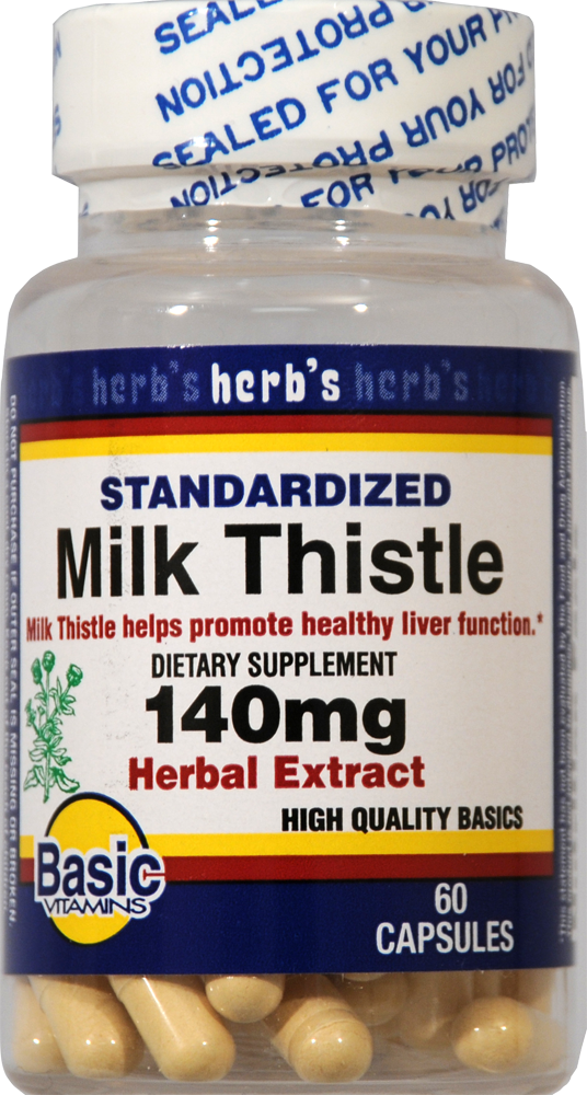 slide 1 of 1, Basic Standardized Milk Thistle Extract Capsules 140Mg, 60 ct