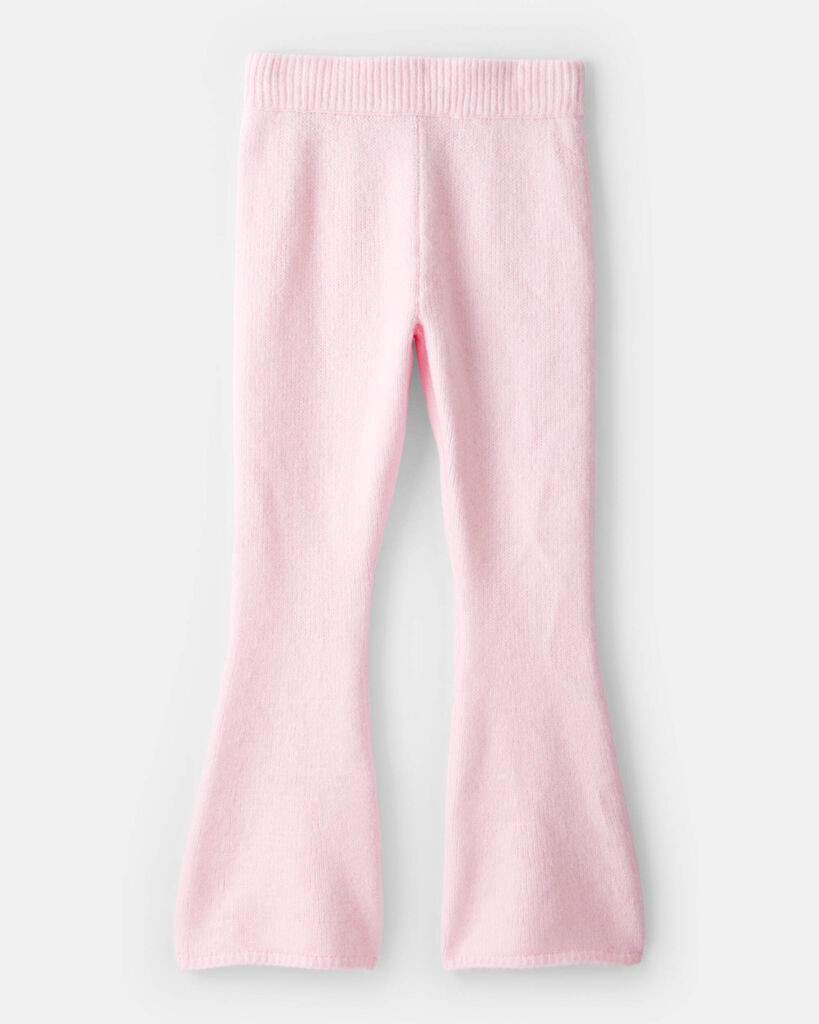 slide 3 of 3, Oshkosh Girls Flared Sweater Knit Pants - Pink Pink 8, 1 ct