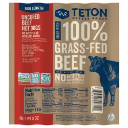 Teton Waters Ranch Bun Length Beef Hot Dogs