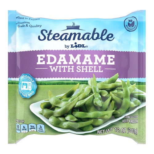 slide 1 of 1, frozen steamable edamame with shell, 12 oz