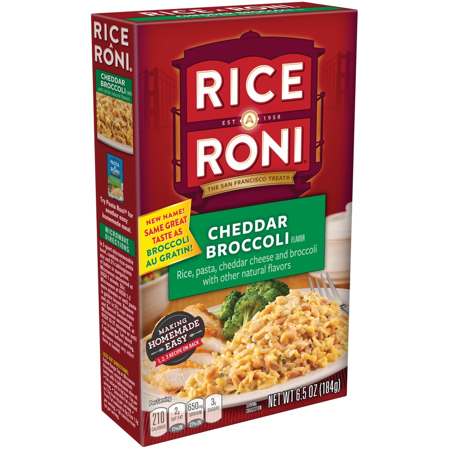 slide 2 of 4, Rice-A-Roni Cheddar Broccoli Rice, 6.5 oz