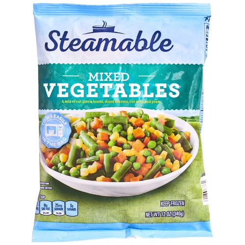 slide 1 of 1, frozen steamable mixed vegetables, 12 oz