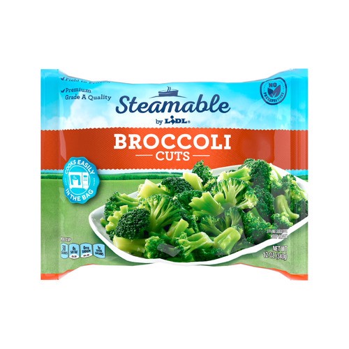 slide 1 of 1, frozen steamable broccoli cuts, 12 oz