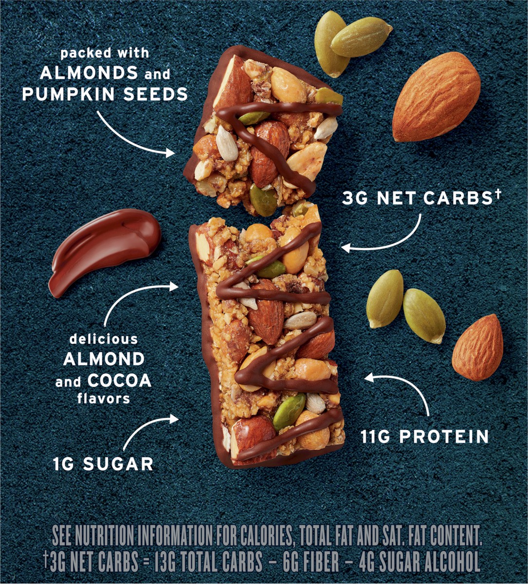 slide 9 of 9, :ratio Chewy Protein Bar, Chocolate Nut, 11g Protein, Keto Friendly, 5.6 OZ (4 Bars), 4 ct
