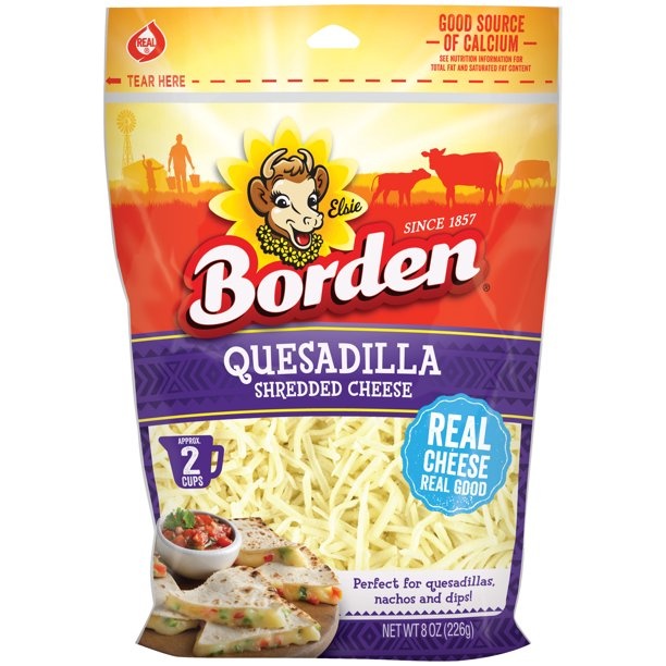 slide 1 of 1, Borden Quesadilla Shredded Cheese, 8 oz
