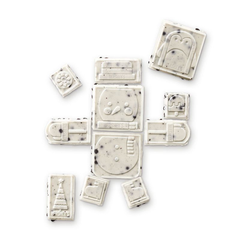 slide 4 of 6, HERSHEY'S Build-A-Snowman Cookies 'n' Creme, Christmas Candy Bar, 4 oz, 4 oz