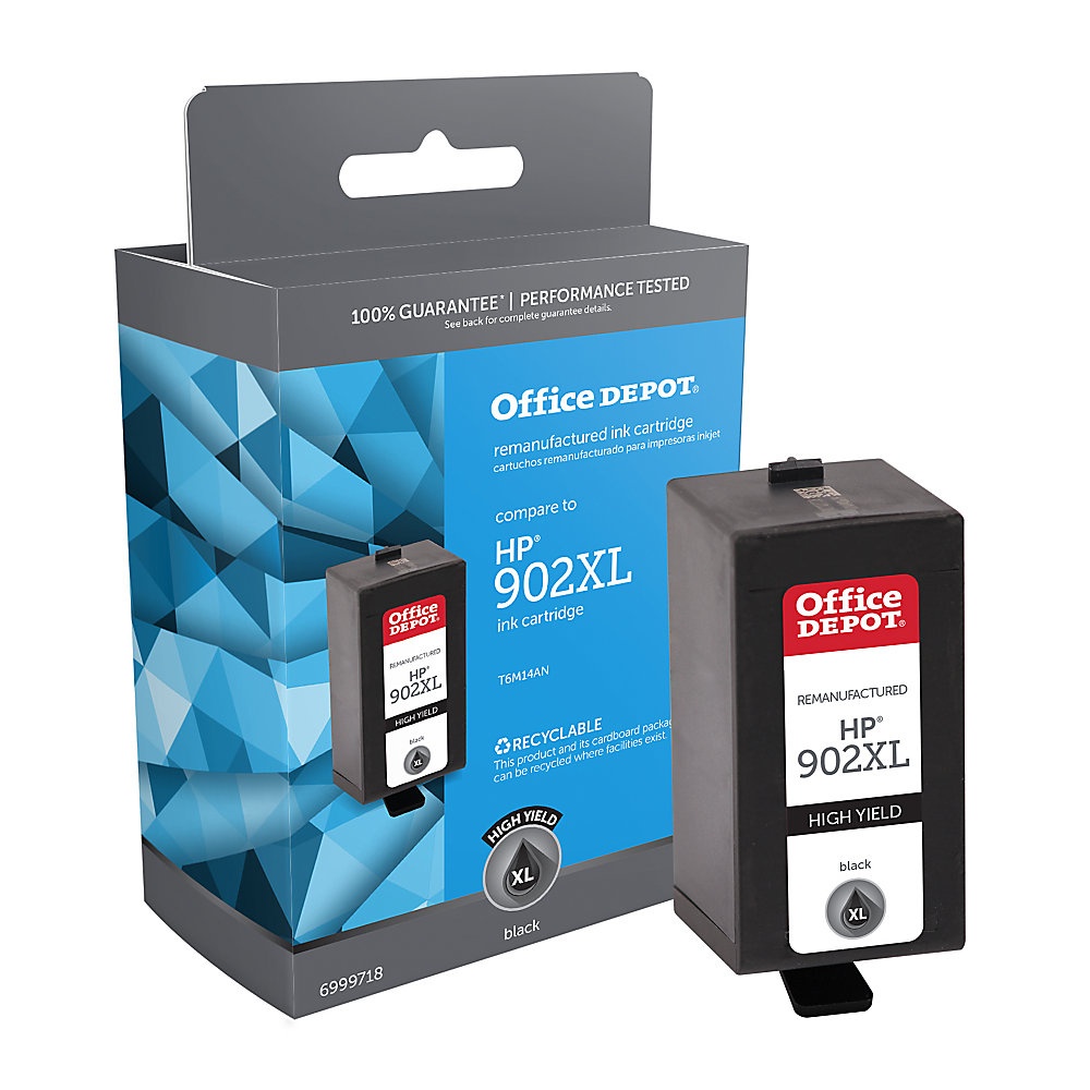 slide 1 of 1, Office Depot Brand Od902Xlbn High-Yield Remanufactured Inkjet Cartridge Replacement For Hp 902Xl Black, 1 ct