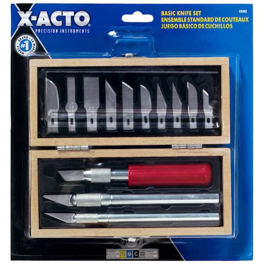 slide 1 of 4, X-Acto Basic Knife Set, no.2 knife for medium to heavy weight materials