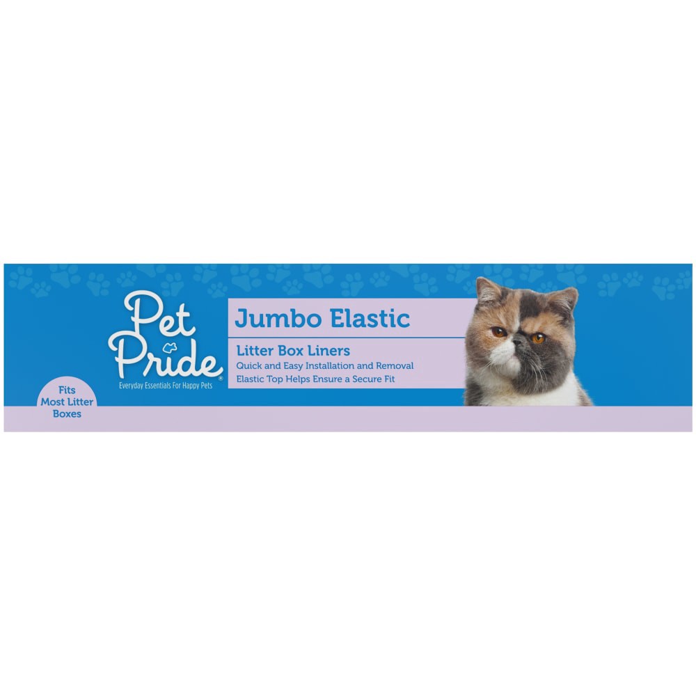 slide 2 of 3, Pet Pride Jumbo Elastic Litter Box Liners, 10 ct