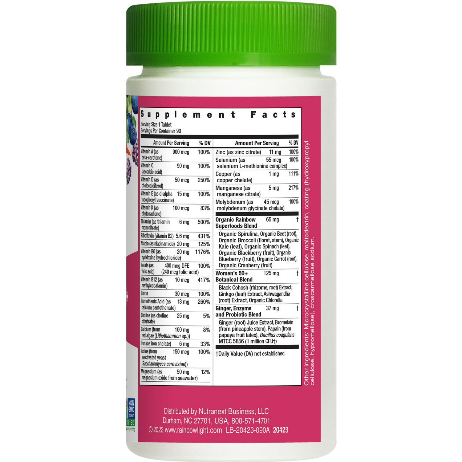 slide 3 of 8, Rainbow Light Women's One 50+ High Potency Daily Multivitamin 90 Vegetarian Tablets, 90 ct