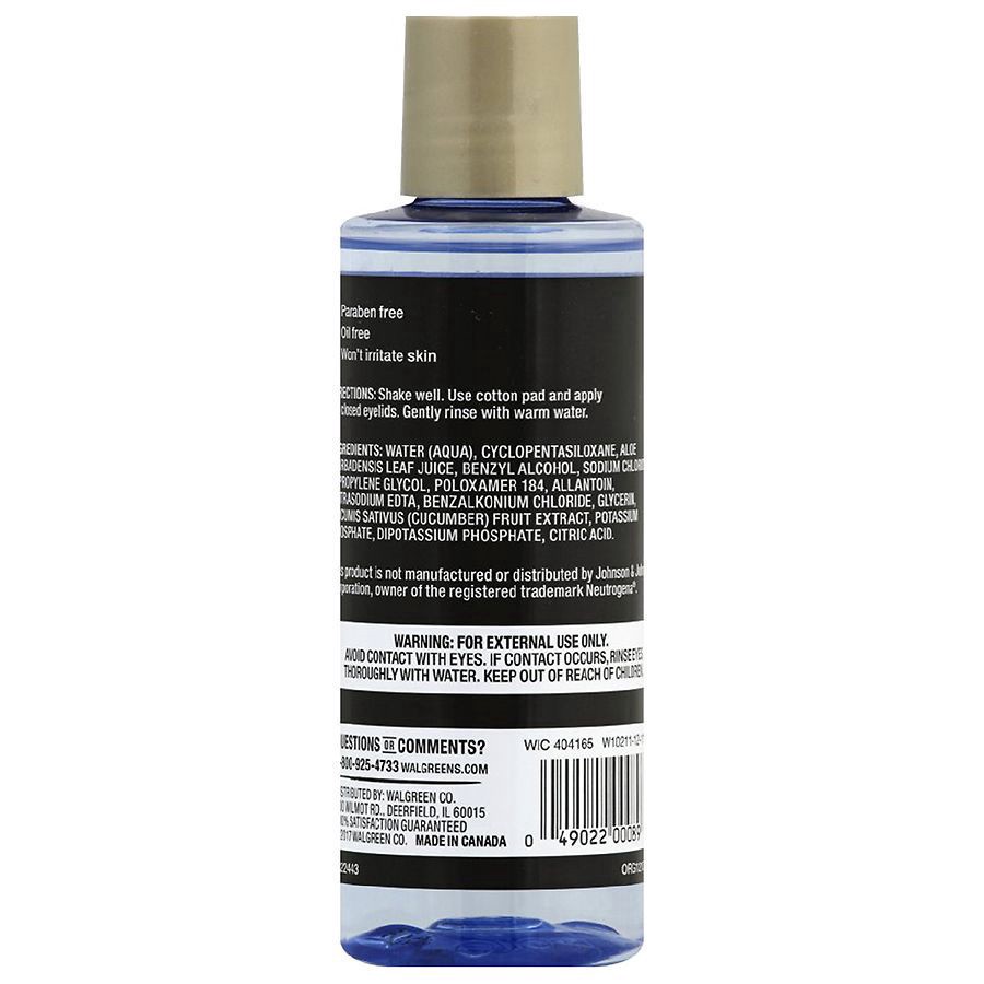 slide 2 of 3, Walgreens Beauty Eye Makeup Remover, 5.5 fl oz