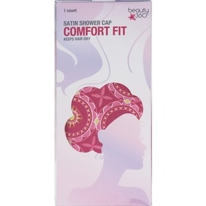 slide 1 of 1, Beauty 360 Comfort Fit Satin Shower Cap, 1 ct