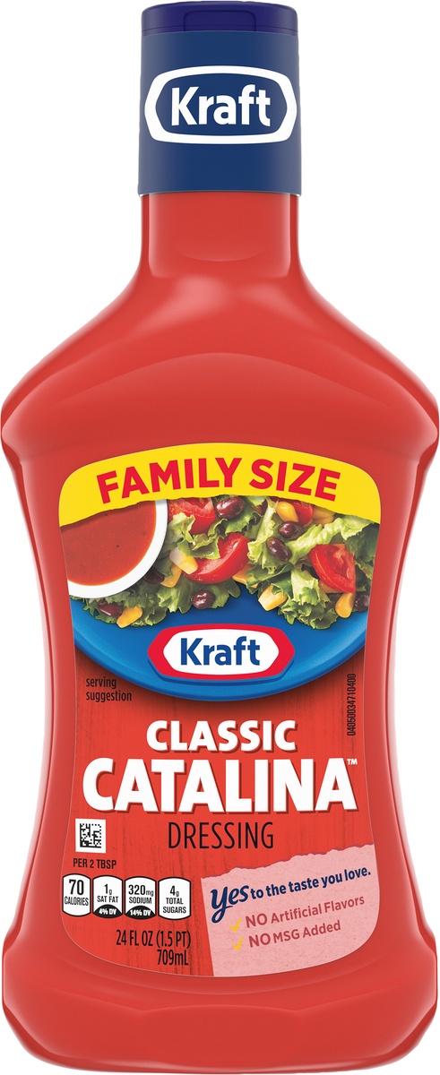 slide 8 of 11, Kraft Classic Catalina Salad Dressing Family Size Bottle, 24 fl oz