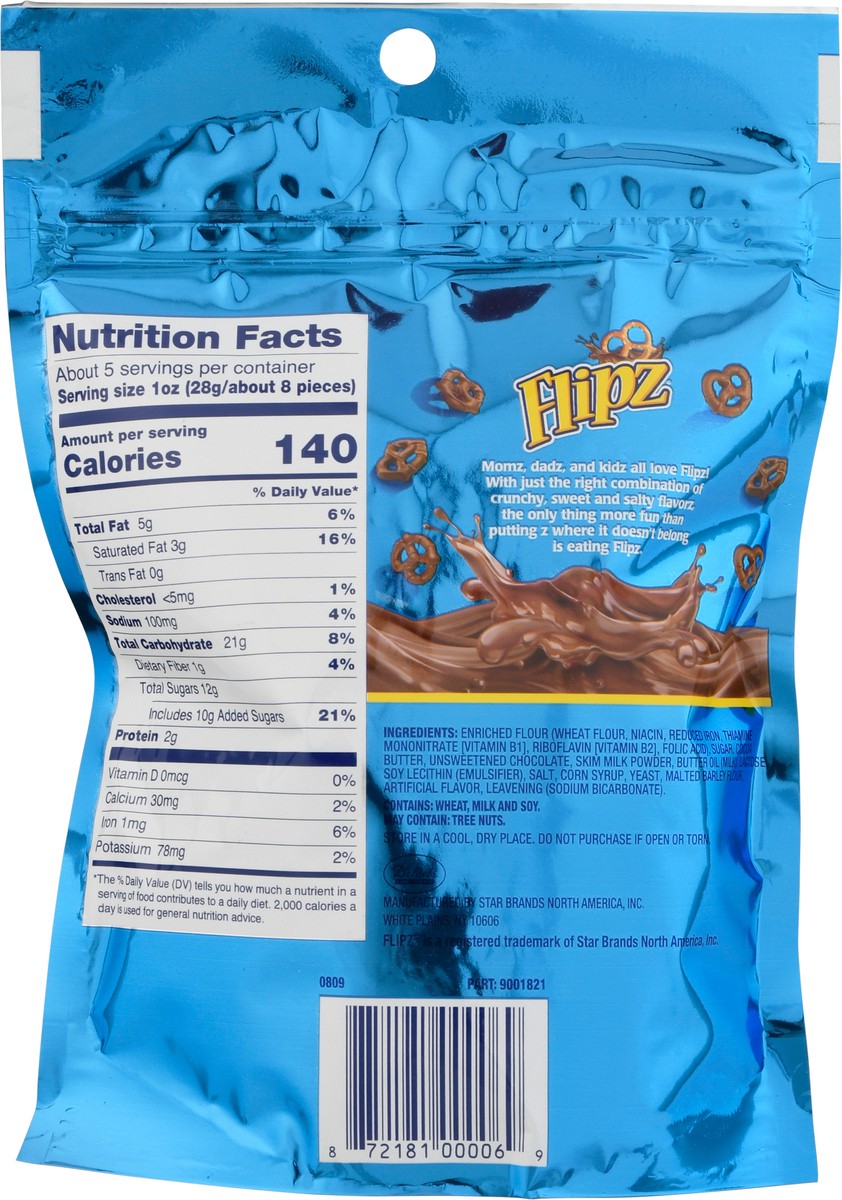slide 5 of 9, Flipz Chocolate Covered Pretzels, 5 oz