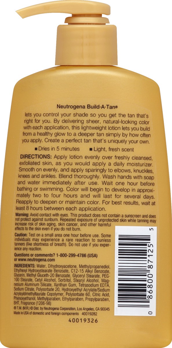 slide 3 of 3, Neutrogena Build A Tan Sunless Tanning Gradual, 6.7 oz