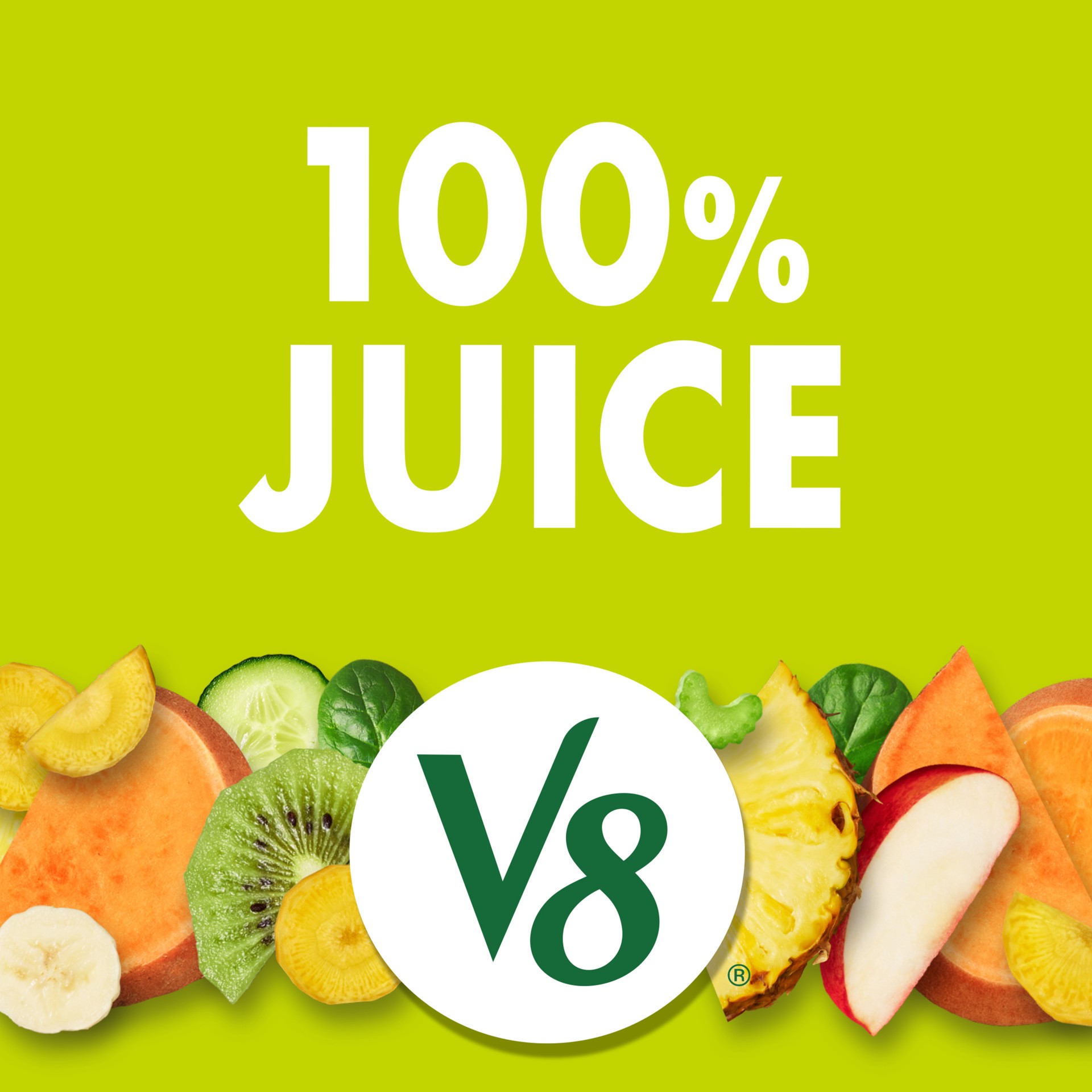 slide 4 of 7, V8 Deliciously Green 100% Fruit and Vegetable Juice, 46 oz