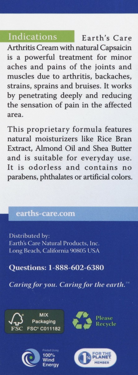 slide 4 of 4, Earth's Care Arthritis Cream 2.4 oz, 2.4 oz