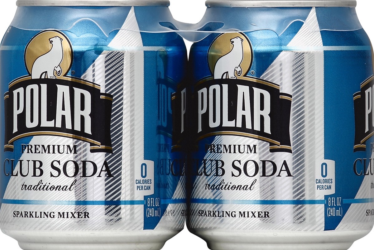 slide 4 of 4, Polar Premium Club Soda - 6 ct; 8 fl oz, 6 ct; 8 fl oz