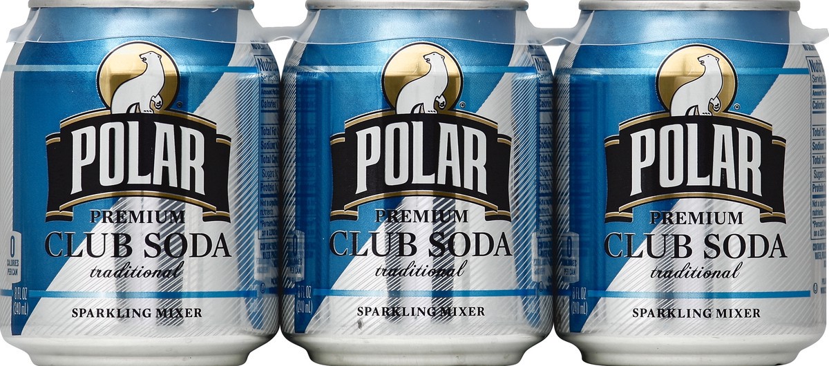 slide 2 of 4, Polar Premium Club Soda - 6 ct; 8 fl oz, 6 ct; 8 fl oz