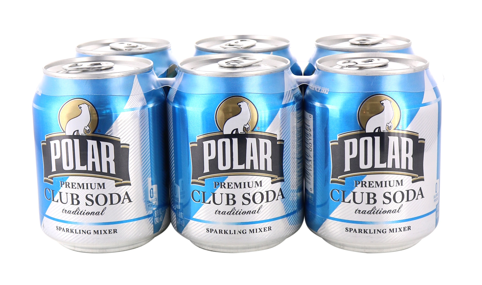 slide 1 of 4, Polar Premium Club Soda - 6 ct; 8 fl oz, 6 ct; 8 fl oz