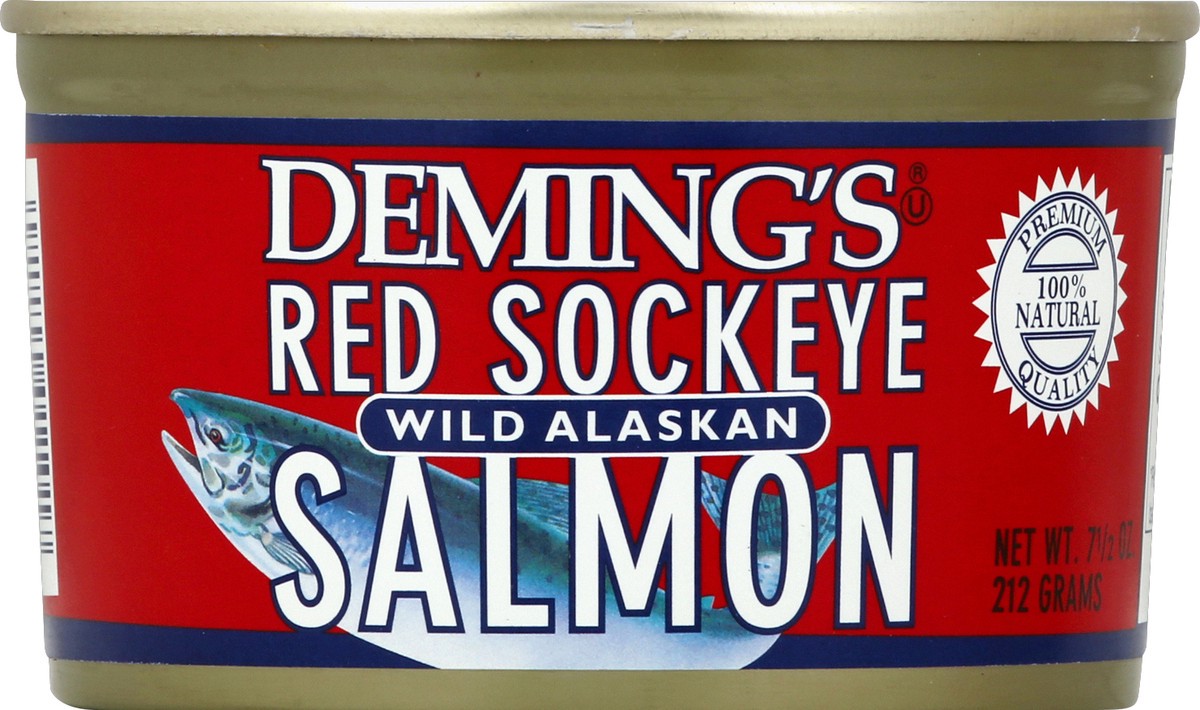 slide 3 of 3, Deming's Red Sockeye Salmon, 7.5 oz