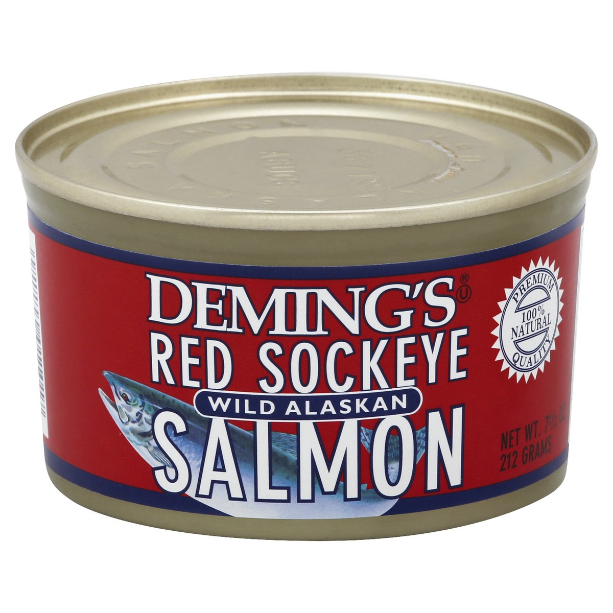 slide 2 of 3, Deming's Red Sockeye Salmon, 7.5 oz