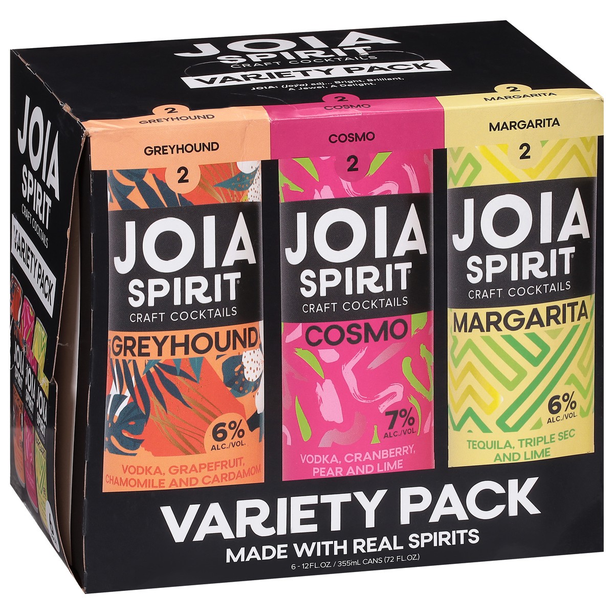 slide 9 of 12, Joia Spirit Variety Pack Greyhound/Cosmo/Margarita Craft Cocktails - 6 ct, 6 ct; 12 oz
