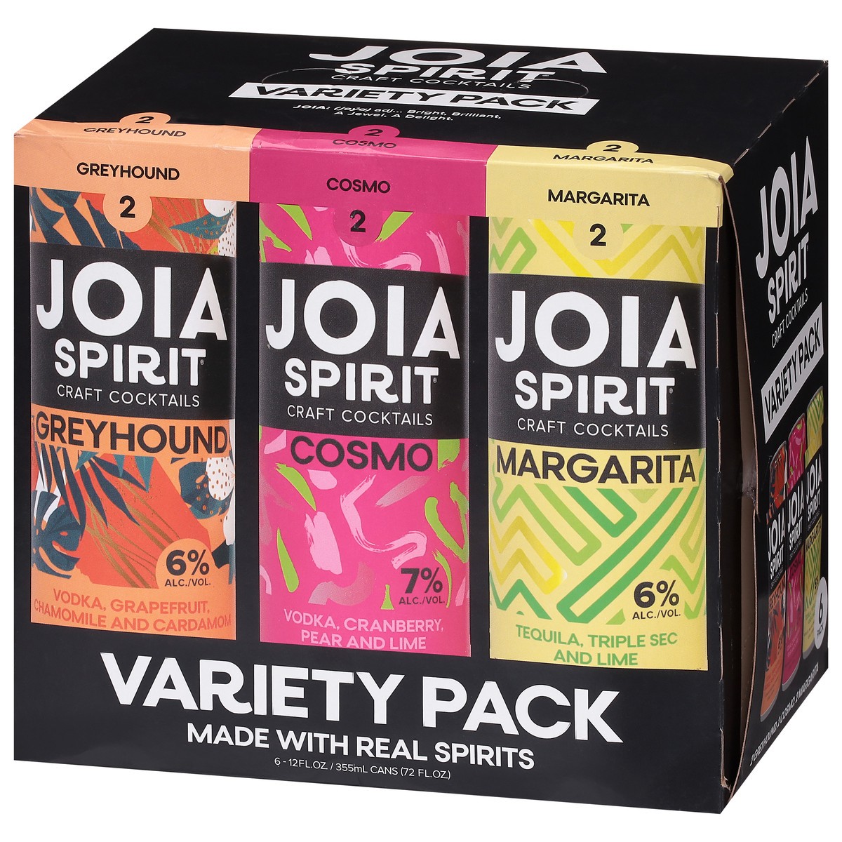 slide 5 of 12, Joia Spirit Variety Pack Greyhound/Cosmo/Margarita Craft Cocktails - 6 ct, 6 ct; 12 oz