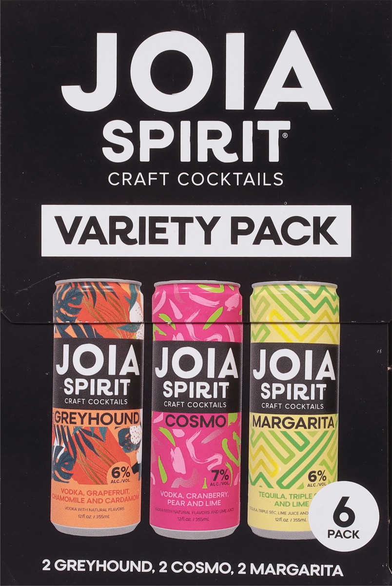 slide 4 of 12, Joia Spirit Variety Pack Greyhound/Cosmo/Margarita Craft Cocktails - 6 ct, 6 ct; 12 oz
