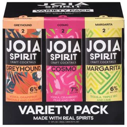 Joia Spirit Variety Pack Greyhound/Cosmo/Margarita Craft Cocktails - 6 ct