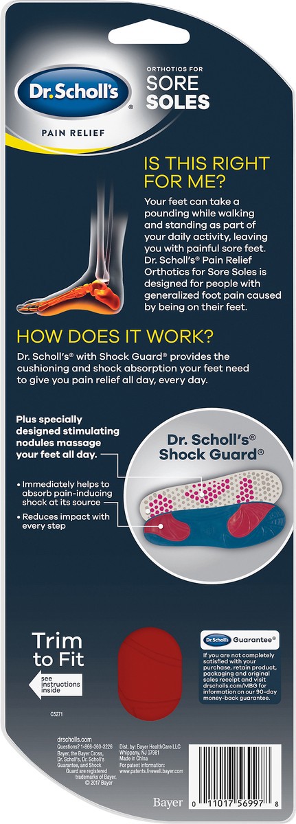 slide 2 of 3, Dr. Scholl's Orthotics for Ball of Foot Pain Men's or Women's Insoles 1 ea, 1 ct