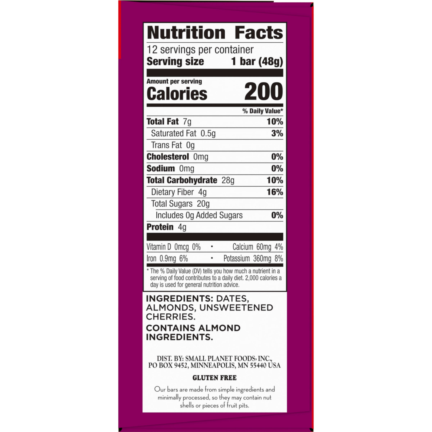 slide 4 of 7, LÄRABAR Cherry Pie, Gluten Free Vegan Fruit & Nut Bars, 1.6 oz bars, 12 ct, 12 ct