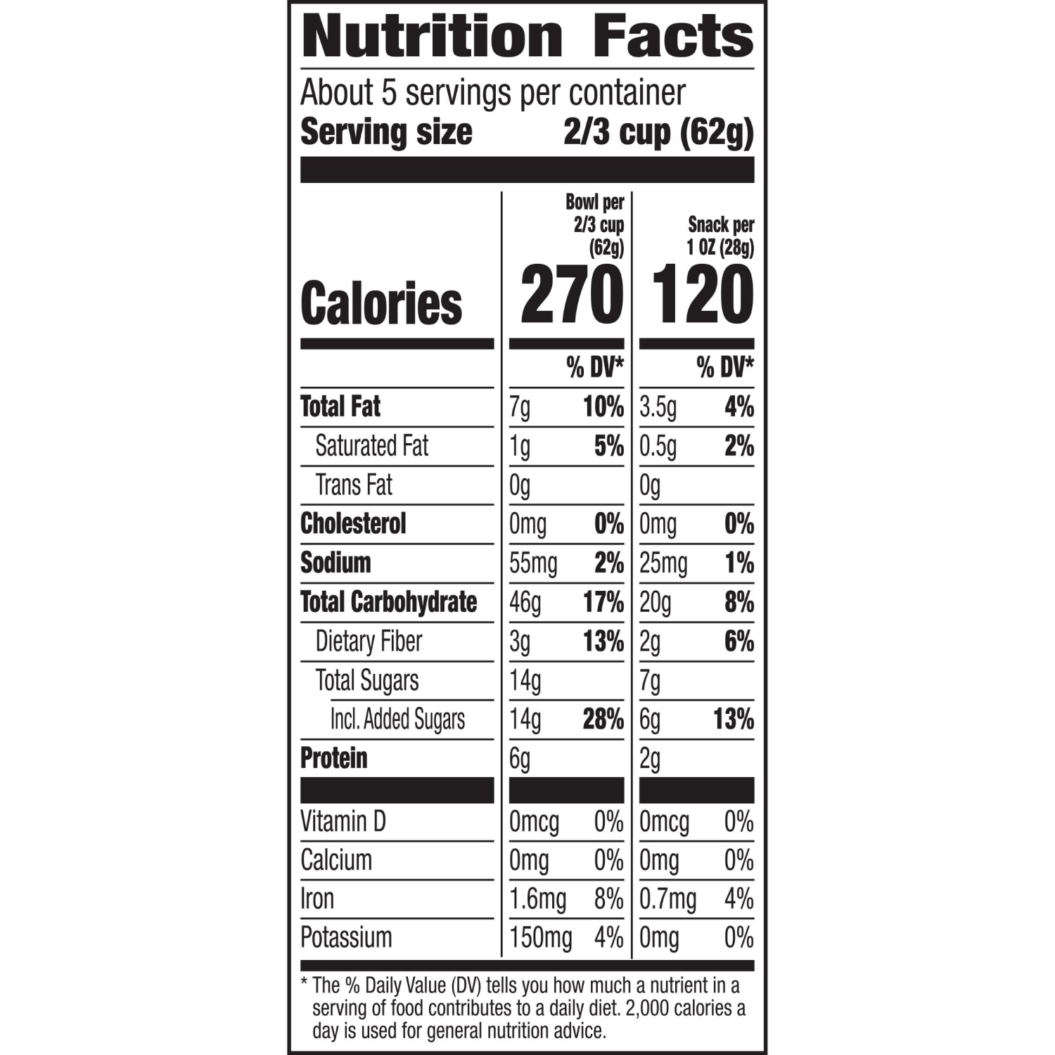 slide 3 of 5, Cascadian Farm Organic Granola, Oats and Honey Cereal, Resealable Pouch, 11 oz., 11 oz