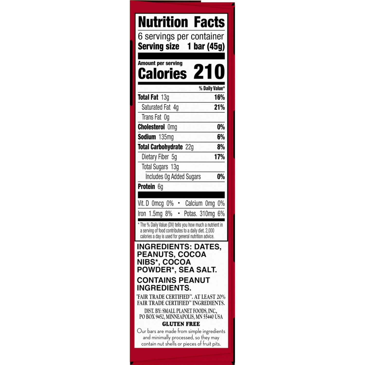 slide 4 of 4, LÄRABAR Peanut Cocoa Crunch Fruit and Nut Bars 6 Count, 9.6 OZ, 9.6 oz, 6 ct